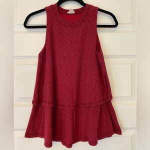 PPLA Sleeveless Burgundy Woman’s Swing Top